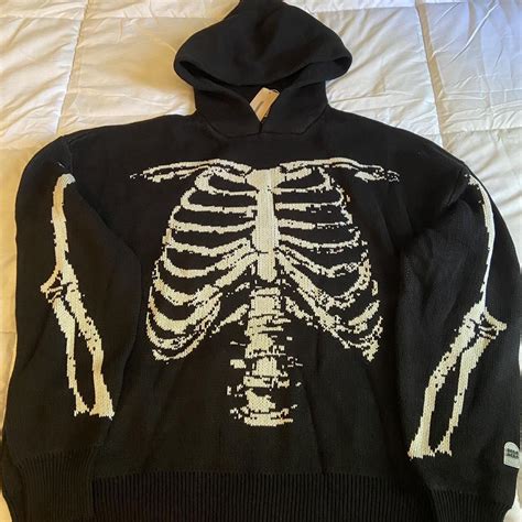 Teamsesh Skeletal Knitted Hoodie Brand New Never Depop