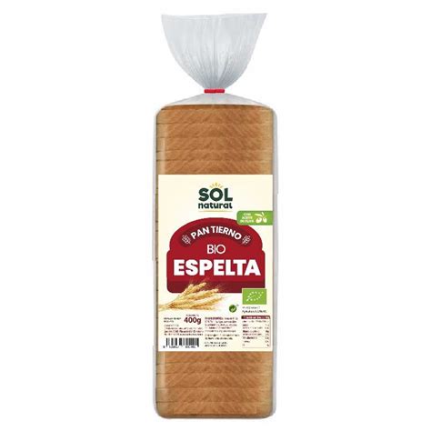 Pan De Molde Tierno De Espelta Bio 400g Sol Natural Dietisur