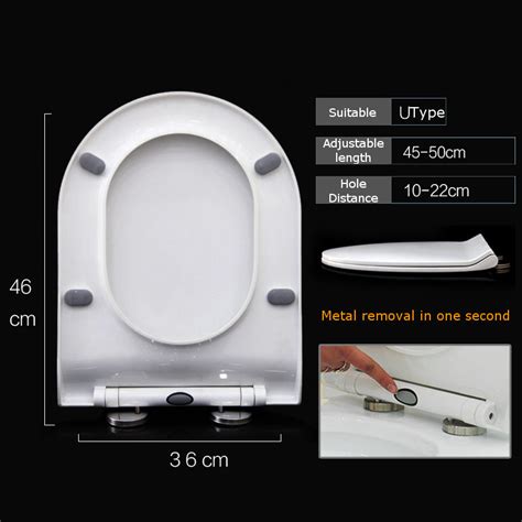 New U Type Slow Close Toilet Seats Cover Ultra Thin Toilet Seat Lid