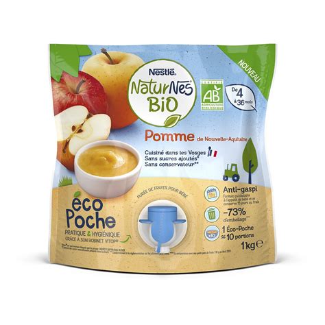 Naturnes BIO Purée de pomme Dès 4 mois Nestlé Intermarché