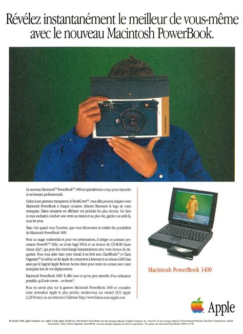 Publicité Le Powerbook 1400 Les Trésors De Laventure Apple