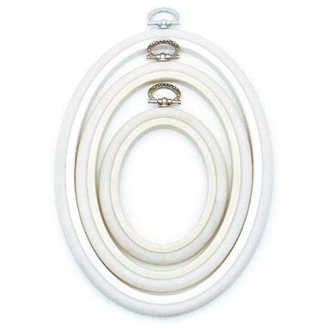 Bastidor Flex Vel Para Bordado Oval Branco Nurge Bazar Horizonte