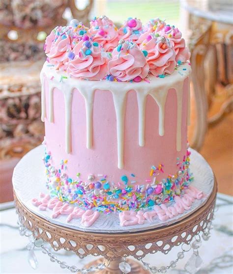 Extra 💕sprinkles Are Always A G🤗🤗d Idea Pretty Pink Cake Created By C