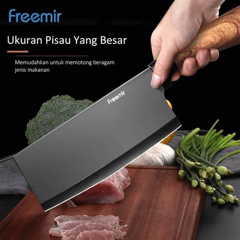 Jual Freemir Knife 3pcs Set Wood Grain Handle 3 In 1 BlackKenapa