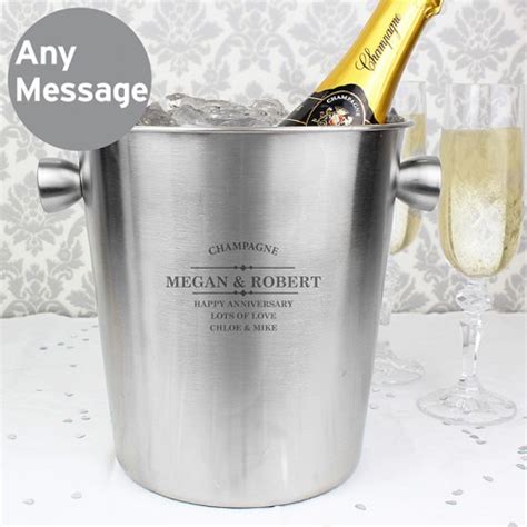 Engraved Stainless Steel Ice Bucket