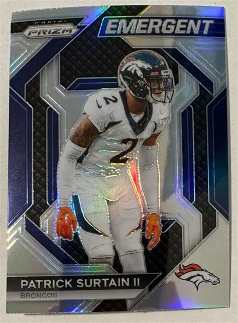 Panini Prizm Patrick Surtain Ii Emergent Insert Silver Prizm