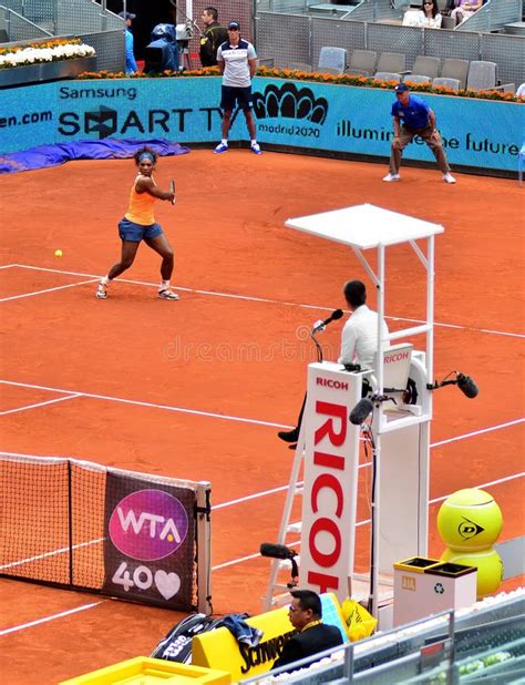 Serena Williams At The Wta Mutua Open Madrid Editorial Photo Image Of