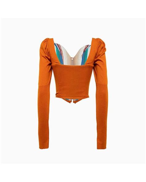 Vivienne Westwood Bea Cardi Corset In Orange Lyst