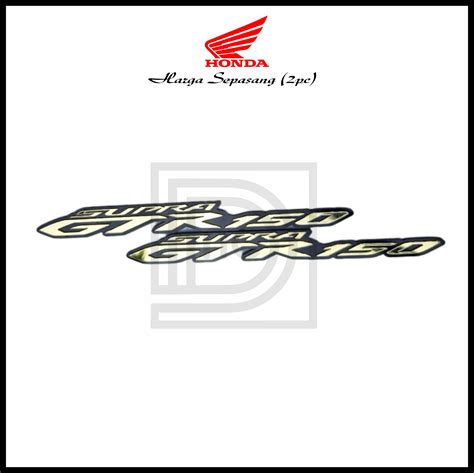 Emblem Logo Honda Supra GTR 150 Motor 3D Akrilik Variasi Modip Sepasang