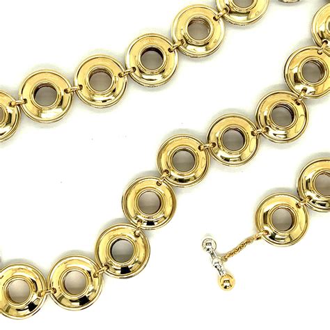 Paloma Picasso For Tiffany And Co 18k Yellow Gold And Silver Link Necklace For Sale At 1stdibs