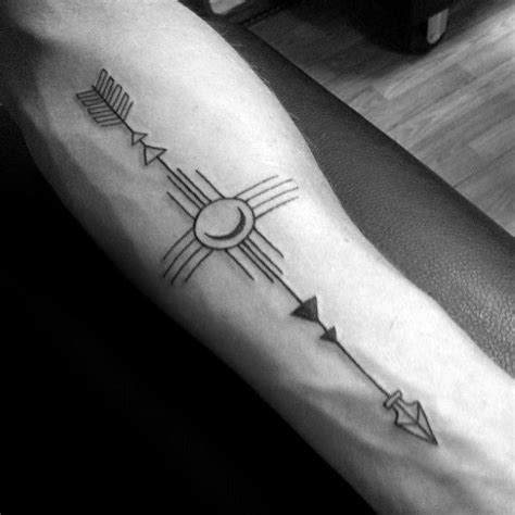 40 Geometric Arrow Tattoo Designs For Men Sharp Geometry Ideas