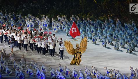 FOTO Aksi Kontingen Berbagai Negara Di Pembukaan Asian Games 2018