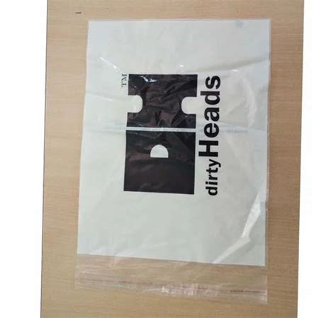 White Dirty Heads Ldpe Printed Poly Bag For Garment Packaging