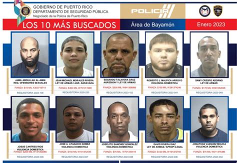 Actualizan Lista De Los 10 Más Buscados En área Policíaca De Bayamón