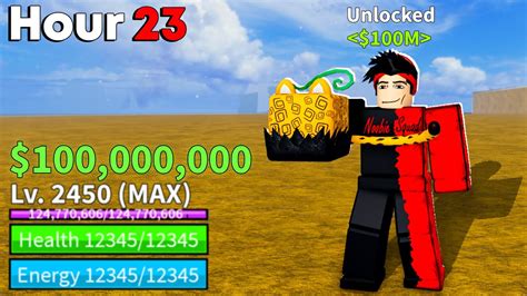 Blox Fruits Can I Earn M In Just Hrs Youtube