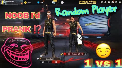 Random Player Becomes Vip Gamer Noob Pranks On Garena Free Fire