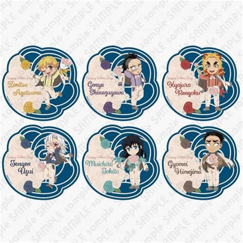 Kimetsu No Yaiba White Day Random Heart Gata Acrylic Coaster B