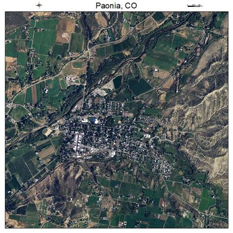 Aerial Photography Map of Paonia, CO Colorado