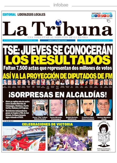 La Tribuna Honduras 28 De Noviembre De 2017 Infobae