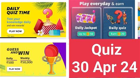 Daily Amazon Quiz Time FZ Runs Quiz Guess Win Quiz Daily Spin And