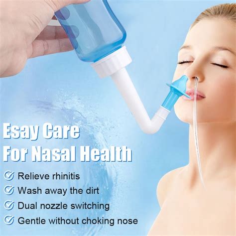 Nose Wash System Sinus Allergies Relief Nasal Pressure Rinse Neti Pot