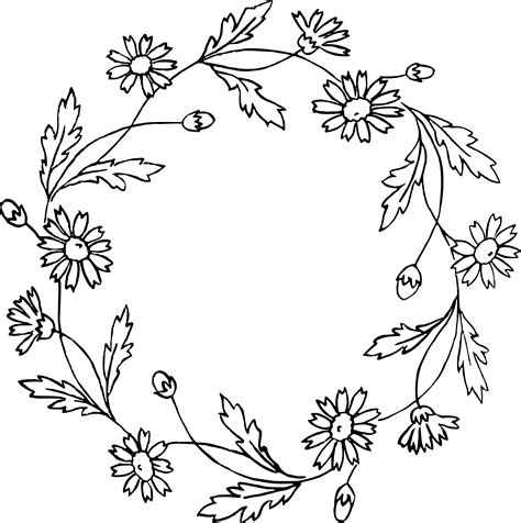 Flower Wreath Drawing at GetDrawings | Free download