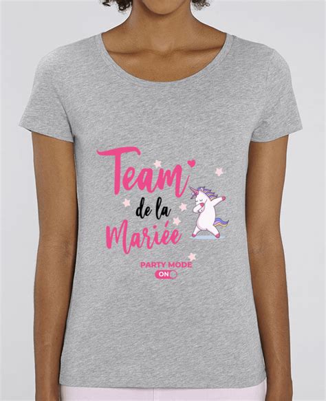 T Shirt Essentiel Stella Jazzer EVJT Team de la mariée avec licorne