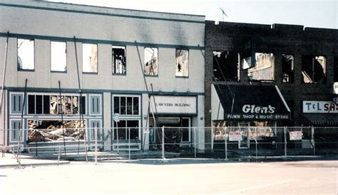 1994 Fire Damage On The Square In Denton Texas Denton Denton