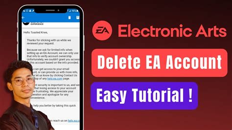 How To Delete Ea Account Youtube