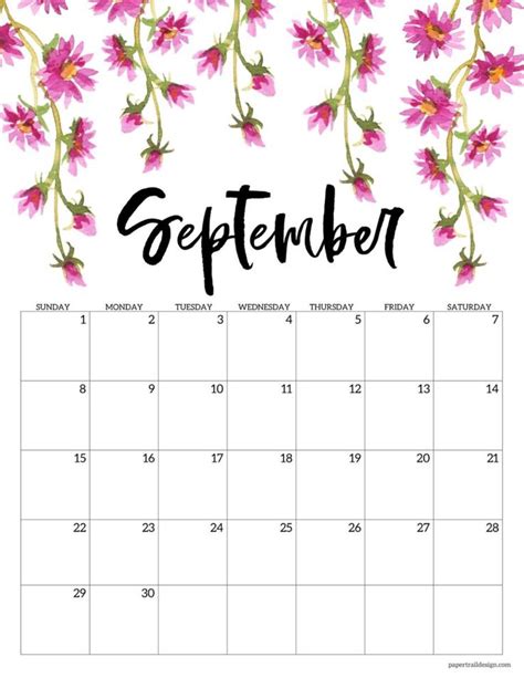 September 2024 Calendar Page That You Can Print For Free No Strings