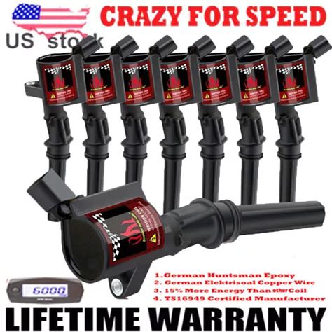 Set Of 8 Ignition Coil Pack Dg508 Spark Plug For Ford 4 6l 5 4l 6 8l V8 V10 55 91 Picclick Au