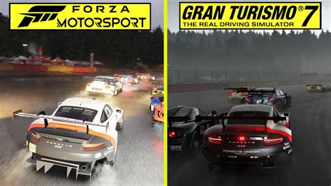 Forza Motorsport Vs Gran Turismo Rain Effect Graphics Comparison