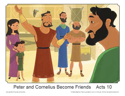 Free Peter and Cornelius Story Illustration on Sunday School Zone