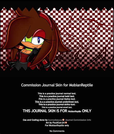 Commission Journal Skin For Mobian Reptile By Bunnydesuuu On Deviantart