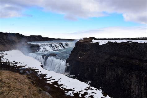 no people, water, waterfall, 5K, cold temperature, outdoors, gullfoss ...