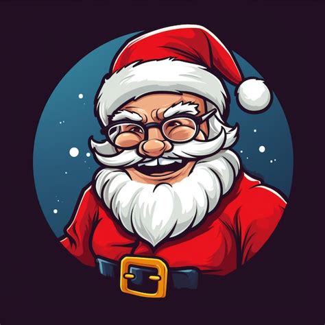 Logotipo Dos Desenhos Animados De Papai Noel Foto Premium