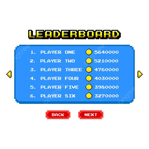 Game Leaderboard Ranking PNG Vector PSD And Clipart With Transparent