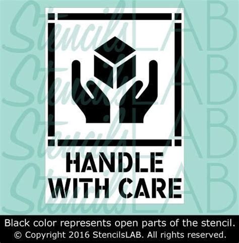 Handle With Care Stencil Freight Marking Stencil Shipping Stencils Industrial Stencils