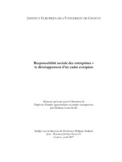 Responsabilit Sociale Des Entreprises Le D Veloppement