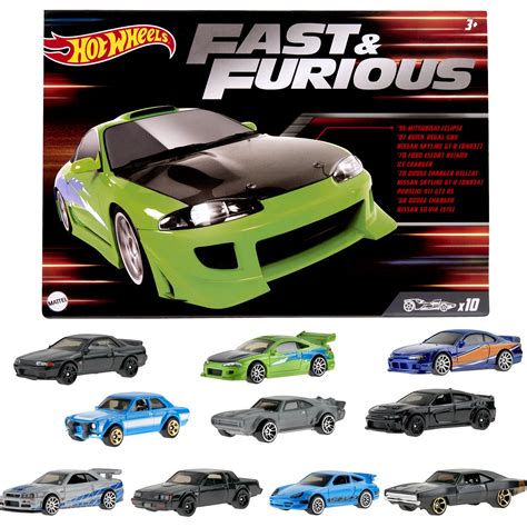 Mattel Hot Wheels 風火輪合金車主題系列 10入裝 玩命關頭 1 64 Fast Furious 蝦皮購物