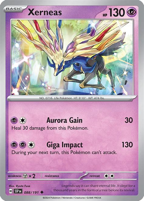 Serebii net Pokémon Card Database Surging Sparks 88 Xerneas