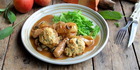 Sausage and apple casserole with dumplings recipe - Great British Chefs