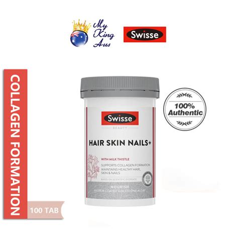 Swisse Beauty Hair Skin Nails 100 Tablets Silica And Vitamin C Support