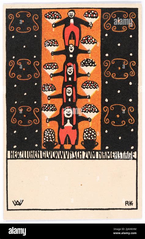 Postcard of Wiener Werkstätte No 16 Greeting card for the name day