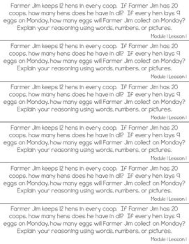 Fifth Grade Engage NY Eureka Application Problem Strips Module One