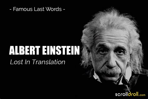 Albert Einstein Last Words Stories For The Youth