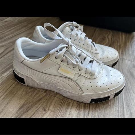 Puma White platform sneakers, size 6 - Depop