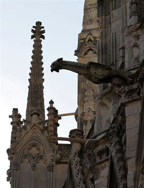 Gargoyle And Gothic Steeple At Notre Dame Cathedral Paris France Photograph By Shawn Obrien