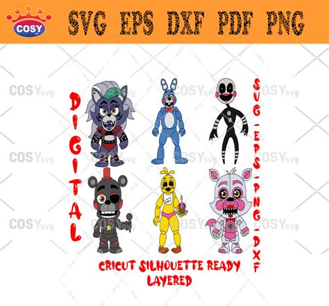 Fnaf Bundle Svg Five Nights Freddy Svg Freddy Svg Fnaf Strong Mom Cricut Mom Quotes Step