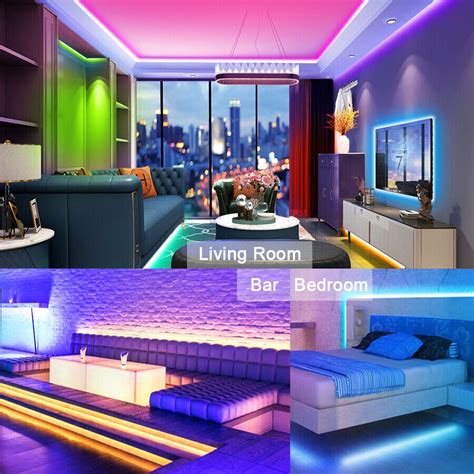 M M Rgb Led Light Strip Remote Control Color Changing For